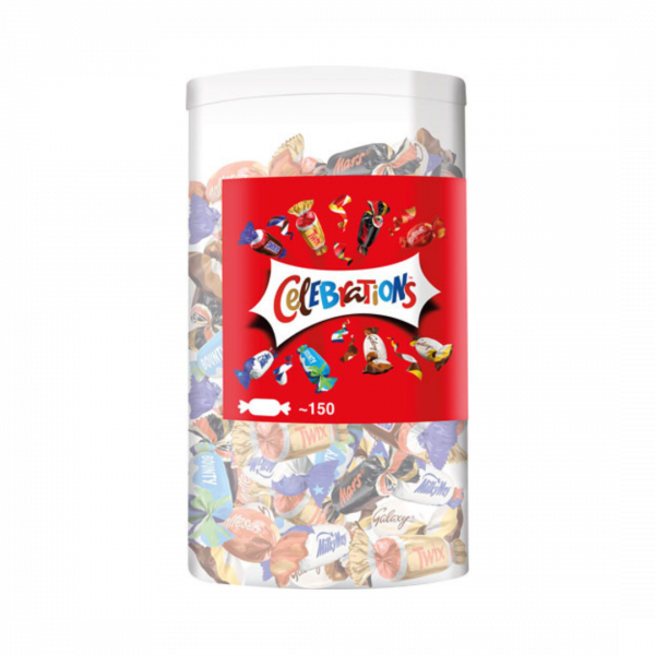 Celebrations Box 150 Stück (Twix, Milky Way, Snickers, Mars, Bounty, Galaxy, Galaxy Caramel), 1,435 kg